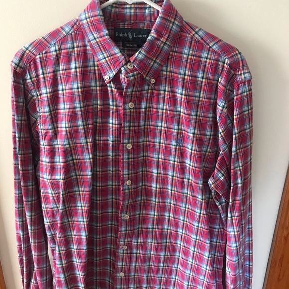 Ralph Lauren Dress Shirt Slim Fit Large - Picture 1 of 5